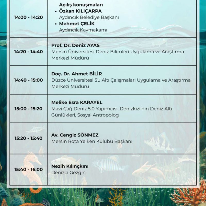 Denizle Yaşamak Kültür, Atık ve Biyoçeşitlilik Konferansı Aydıncık'ta Gerçekleşti (1)