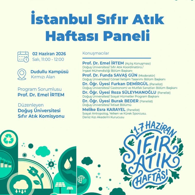 Doğuş Üniversitesi'nde Sıfır Atık ve Deniz Kültürü Paneli